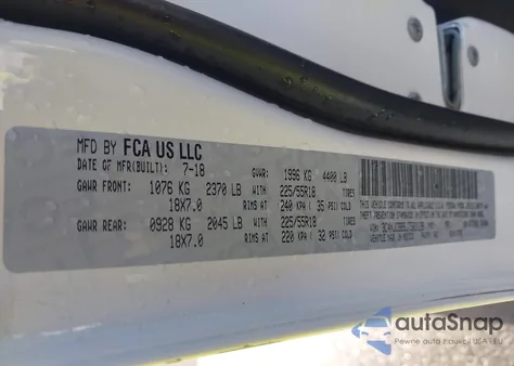 2018 Jeep Compass Altitude z USA, uszkodzony, nr VIN 3C4NJCBB9JT503128